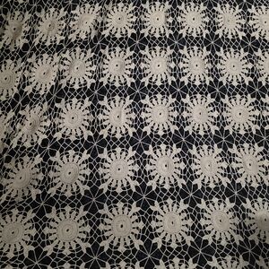 Vintage Cream Lace Tablecloth